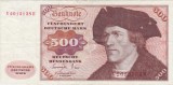 Bancnotă Germania 500 Deutsche Mark 1977, seria V2015138H
