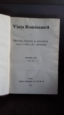 VIATA ROMANEASCA - REVISTA LITERARA SI STIINTIFICA. ANUL VII, 1912. NR.4,5 SI 6 foto