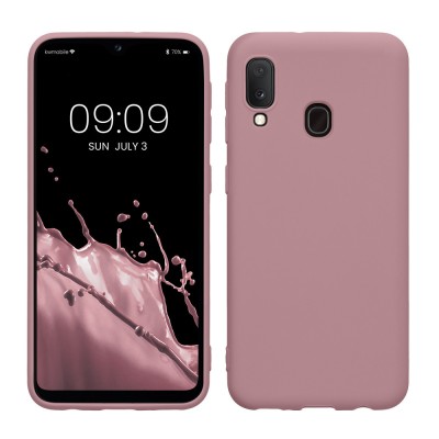 Husa Kwmobile pentru Samsung Galaxy A20e, Roz, Silicon, 48738.52 foto