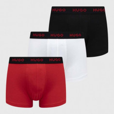 HUGO boxeri 3-pack bărbați, culoarea roșu 50469766