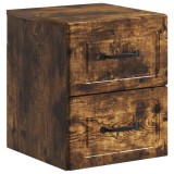 vidaXL Dulap de noapte suspendat Stejar fumuriu 34,5 x 33 x 40 cm 899325