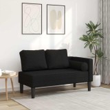 Cumpara ieftin Șezlong cu perne, negru, material textil