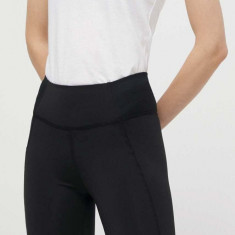 Columbia pantaloni scurti sport Boundless Trek femei, culoarea negru, neted, high waist, 2074471