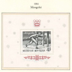 Mongolia 1964 Mi 353 bl 7 MNH - JO Iarna, Innsbruck