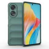 Husa pentru oppo a58 4g, antisoc, margini striatii, design minimalist, green