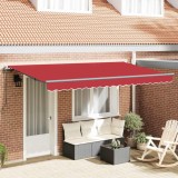 VidaXL Cortina Retractabilă Roșu 400 x 200 cm Poliester și Aluminiu 3329894