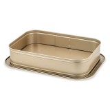 Cumpara ieftin Tava de copt dreptunghiulara cu baza detasabila ZASS Gourmet, ZG-BW 06 culoare Bronz ProDesign DailyAppliances