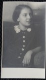 Fotografie tip Carte Postala, Adolescenta cu guler de dantela, 1939