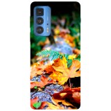 Husa compatibila cu Motorola Edge 20 Lite model Colorful leaves, Silicon, TPU, Viceversa, Transparent, Carcasa