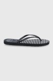 Roxy șlapi Viva femei, culoarea negru, cu toc plat ARJL100683