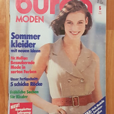 Revista Burda Moden, Nr. 5 din 1990. Contine tipare. In germana