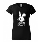 Tricou dama Malfini bumbac negru print &quot;Hunny Bunny&quot;, marimi XS, S, M, L, XL XXL