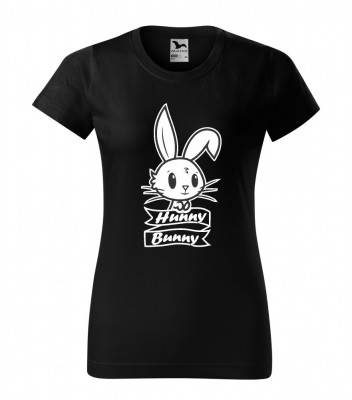 Tricou dama Malfini bumbac negru print &amp;quot;Hunny Bunny&amp;quot;, marimi XS, S, M, L, XL XXL foto