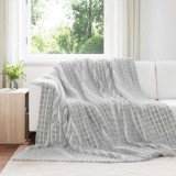 vidaXL Pătura de aruncat Gri 270 x 240 cm Molton 42016924