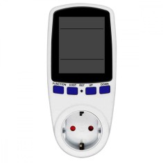 Priza cu contor energie electrica, 16A, afisaj LCD, memorie, calculator cost, VD Very Dream&reg;, Alb