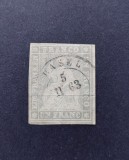 Timbru Elvetia 1855-57 - 1 Franc