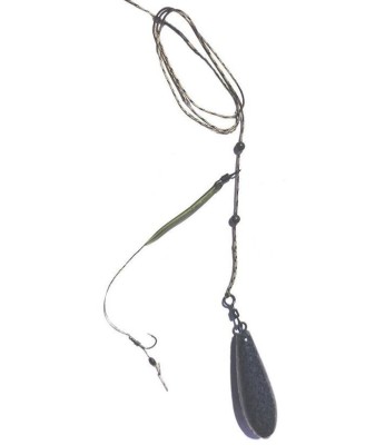 Montura crap helicopter, leacore 45 lb, carlig legat pe fir de par foto