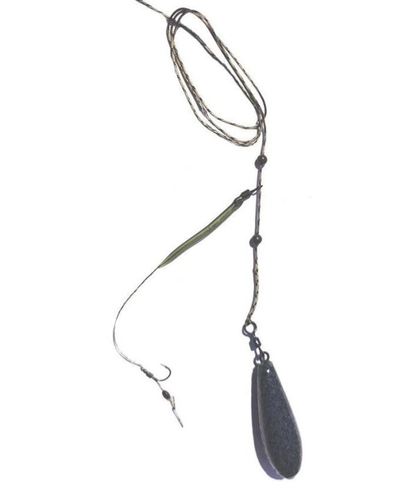 Montura crap helicopter, leacore 45 lb, carlig legat pe fir de par