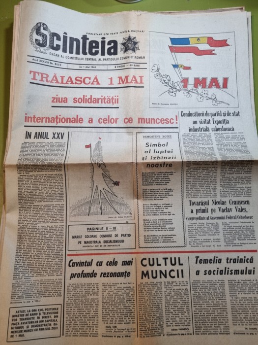 scanteia 1 mai 1969-ziua muncii