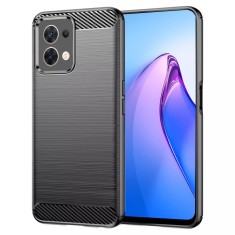 Husa telefon Oppo Reno8 - Techsuit Carbon Silicone - Black