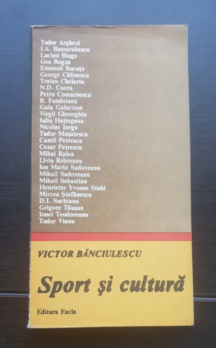 Sport și cultură - Victor Bănciulescu
