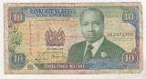 bnk bn Kenya 10 shilingi 1989 circulata