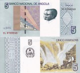 Angola 5 Kwanzas 2012 UNC Bancnota Africa Ne流通