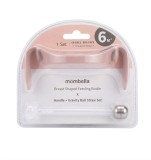Maner ergonomic si pai cu greutate pentru biberon 300ml mombella breast-like &ndash; old rose