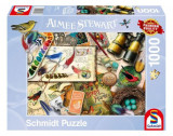 Puzzle 1000 piese Schmidt: Aimee Stewart - Observarea păsărilor