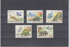 A12 S5 5 - Timbre foarte vechi - Cuba - animale preistorice