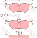 Set placute frana,frana disc PEUGEOT 806 (221) (1994 - 2002) TRW GDB1258