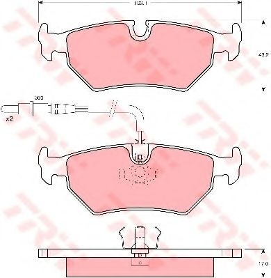 Set placute frana,frana disc PEUGEOT 806 (221) (1994 - 2002) TRW GDB1258 foto