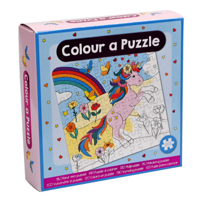 Set DIY Coloreaza propriul puzzle - unicorn foto