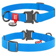 Guler impermeabil WAU DOG - albastru 24-40 cm / 20 mm foto