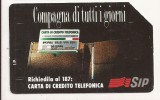 CT1-Cartela Telefonica -Telecom Italia - 10000 Lire - Campania di tutti i giorni