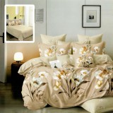 Lenjerie pat dublu,bumbac finet,6 piese,cearceaf normal 220x240cm, cearceaf pilota 200x220cm, 2 fete de perna 50x70, 2 fete de perna 70x70-M333