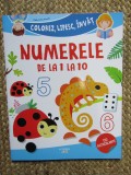 Colorez, lipesc, invat. Numerele de la 1 la 10