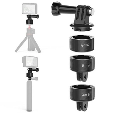 Adaptor multifunctional quick release Surewo, atasare magnetica, blocare pivotanta, compatibil GoPro Hero 13,12,11,10,9,8,7,6, DJI Osmo Action, Insta foto