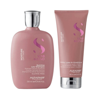 Pachet pentru par uscat, Alfaparf Moisture Nutritive Low Shampoo 250ml, Balsam hidratant Leave-in 200ml foto