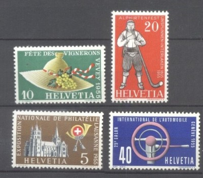 Switzerland 1954 Mixed issue Mi.607-610 MLH S.743 foto