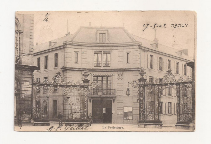 FV4-Carte Postala- FRANTA-Nancy, La Prefecture, circulata 1902