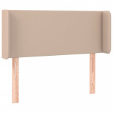 Cumpara ieftin Tablie pat cu aripioare cappuccino 103x16x78/88cm piele eco