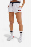 Ellesse pantaloni scurți Tang femei, culoarea alb, cu imprimeu, medium waist SGI11073-WHITE