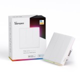 Intrerupator Smart Sonoff T5-3C-86 WiFi, 3 Canale, Touch, LED, 15A, 3600W