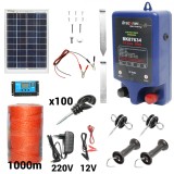 Kit pachet gard electric 3 Joule 12 220V panou solar fir 1000m (BK87634-1000-02), Breckner Germany