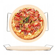 Tava pizza pentru coacere si servire, diametru 33 cm, alba, Klausberg