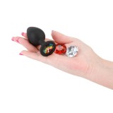 Dop Anal Cu Bijuterii Glams Xchange Round, Medium, 8 cm