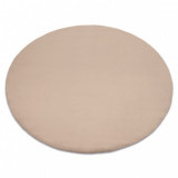 Covor BUNNY cerc taupe bej, cerc 100 cm, Rotund, Poliester