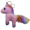 Breloc unicorn roz multicolor
