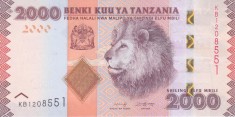 Bancnota Tanzania 2.000 Shilingi (2020) - P42c UNC ( vezi descriere )